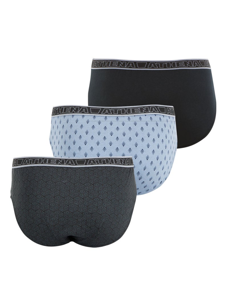 Lot de 3 slips homme tonic athena Gris - Kiabi