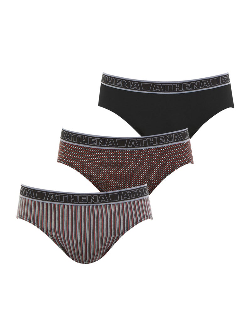 Lot de 3 slips homme tonic athena Rouge - Kiabi