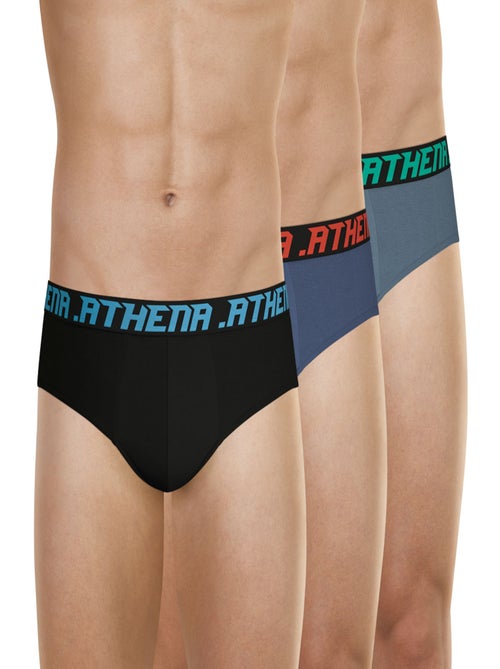 Lot de 3 slips homme trio essentiel athena - Kiabi Lot de 3 slips homme trio essentiel athena - Kiabi