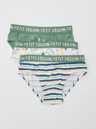 Lot de 3 slips imprimé 'Petit Béguin'