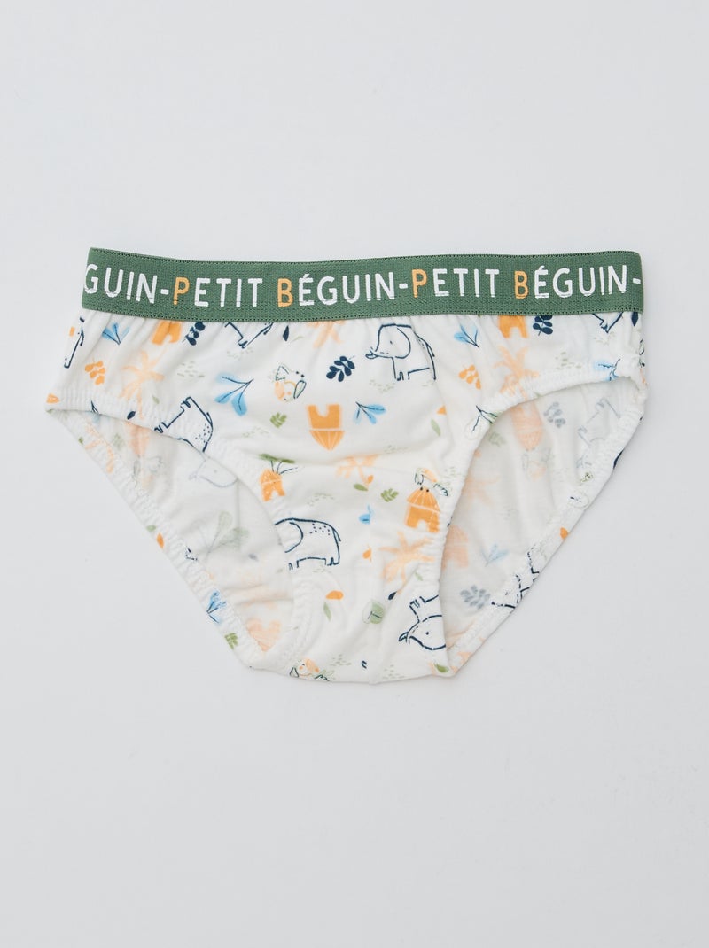 Lot de 3 slips imprimé 'Petit Béguin' Beige - Kiabi