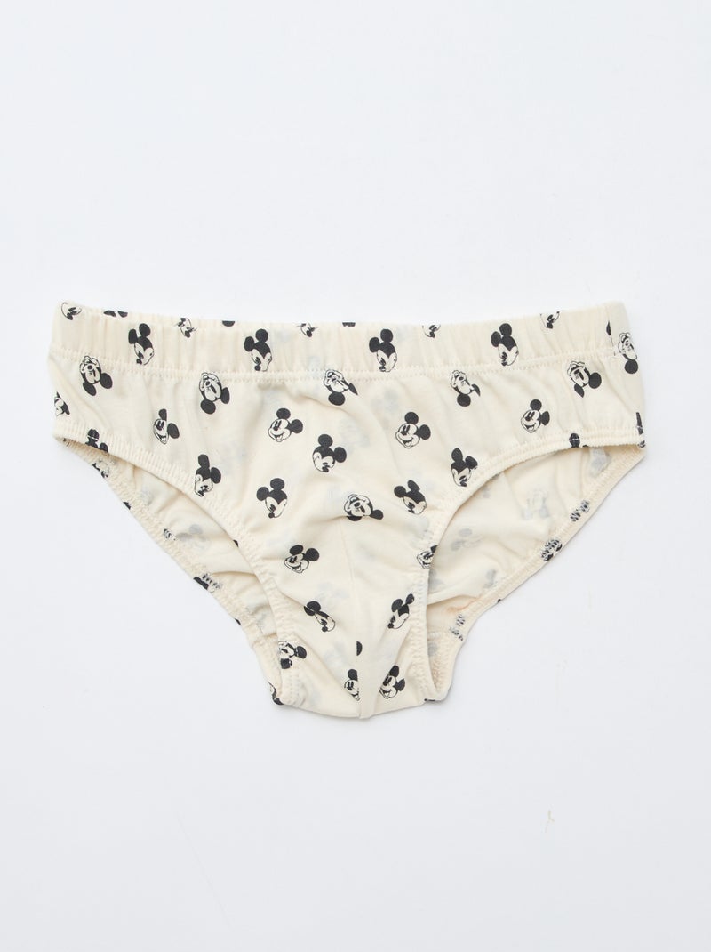Lot de 3 slips 'Mickey' en coton Marron - Kiabi