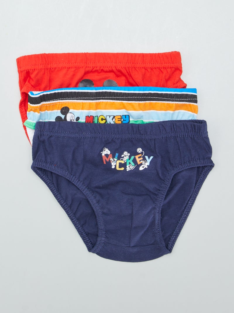 Lot de 3 slips 'Mickey' Rouge - Kiabi
