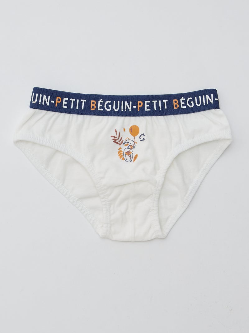 Lot de 3 slips 'Petit Béguin' Beige - Kiabi