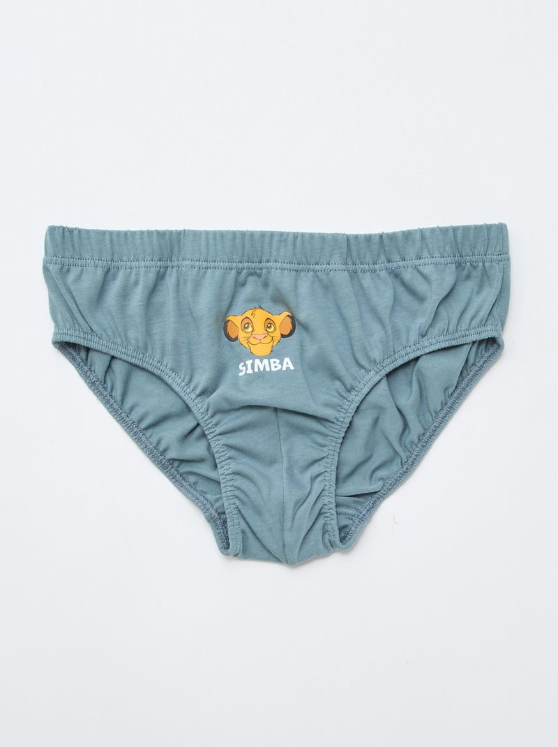 Lot de 3 slips 'Simba' en coton Vert - Kiabi