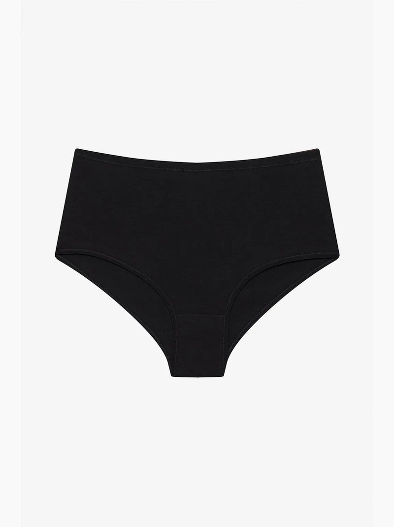 Lot de 3 slips taille haute penti Noir - Kiabi