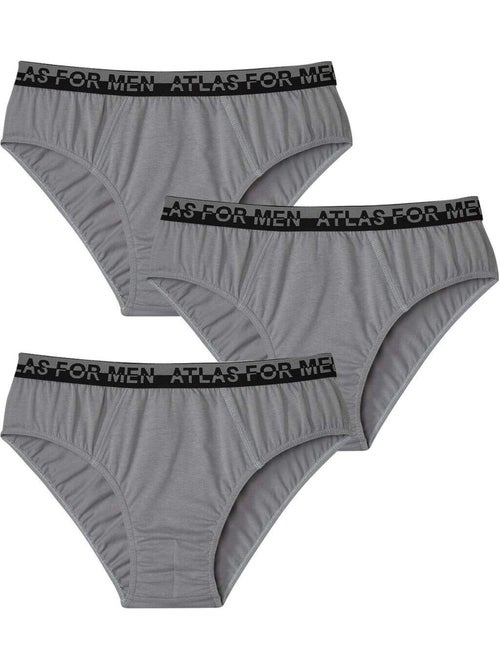 Lot de 3 slips unis top confort : - atlas for men - Kiabi Lot de 3 slips unis top confort : - atlas for men - Kiabi
