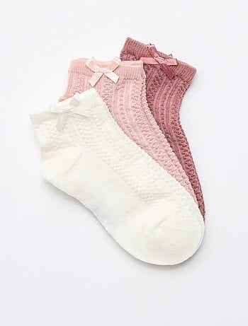 Lot de 3 socquettes à volants