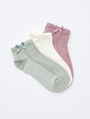 Lot de 3 socquettes à volants