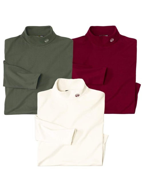 Lot de 3 Sous-Pulls Col Roulé   - ATLAS FOR MEN - Kiabi