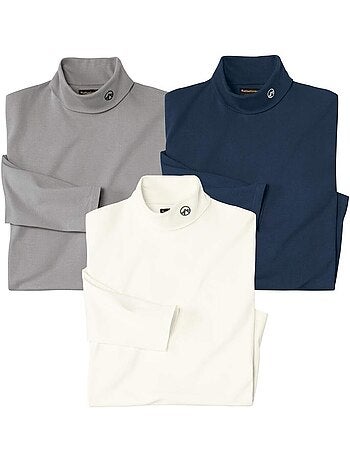 Lot de 3 Sous-Pulls Col Roulé - ATLAS FOR MEN