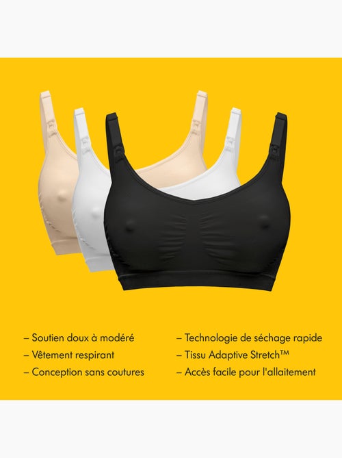 Lot de 3 soutien-gorge grossesse et allaitement medela keep cool - respirant, adaptive stretch, - Kiabi