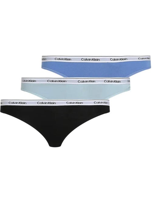 Lot de 3 strings femme calvin klein jeans - Kiabi