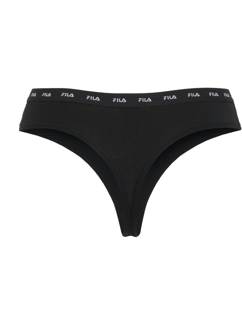 Lot de 3 strings femme uni fila Gris - Kiabi