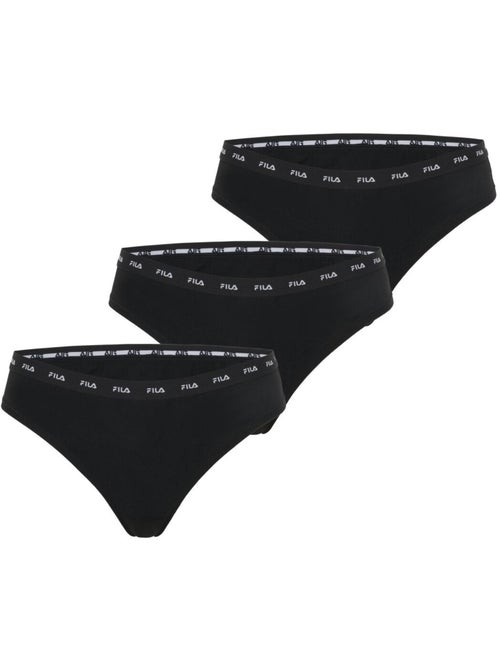 Lot de 3 strings femme uni fila - Kiabi