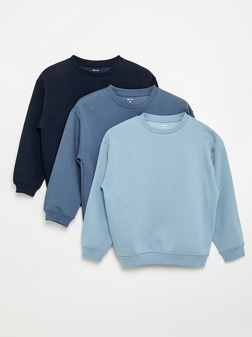 Lot de 3 sweats en polaire à manches longues - Kiabi