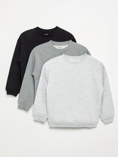 Lot de 3 sweats en polaire à manches longues - Kiabi Lot de 3 sweats en polaire à manches longues - Kiabi