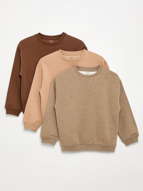 Lot de 3 sweats en polaire à manches longues - Kiabi Lot de 3 sweats en polaire à manches longues - Kiabi