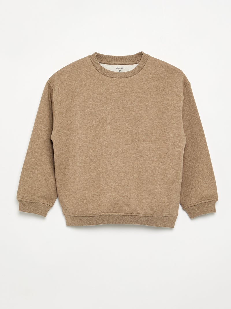 Lot de 3 sweats en polaire à manches longues Marron - Kiabi