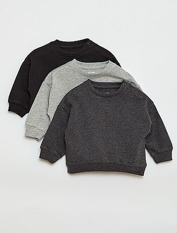 Lot de 3 sweats unis