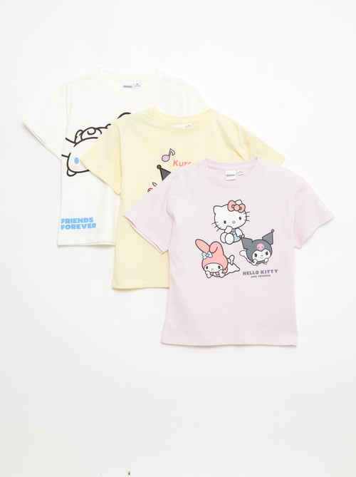Lot de 3 t-shirt manches courtes 'Kuromi' en coton - Kiabi