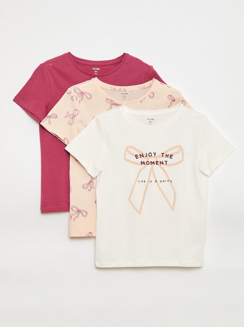 Lot de 3 t-shirts à manches courtes - Kiabi Lot de 3 t-shirts à manches courtes - Kiabi