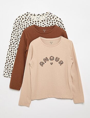 Lot de 3 T-shirts à manches longues