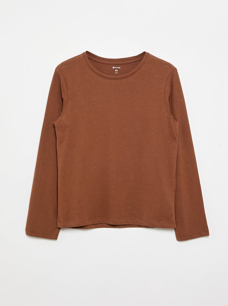 Lot de 3 T-shirts à manches longues Beige - Kiabi