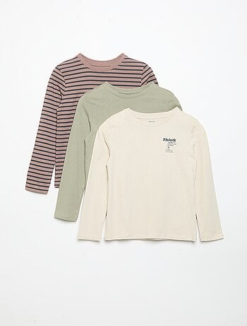 Lot de 3 T-shirts à manches longues