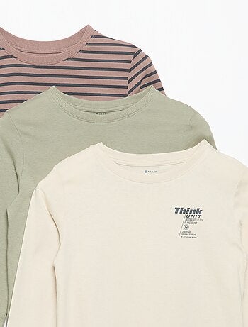 Lot de 3 T-shirts à manches longues