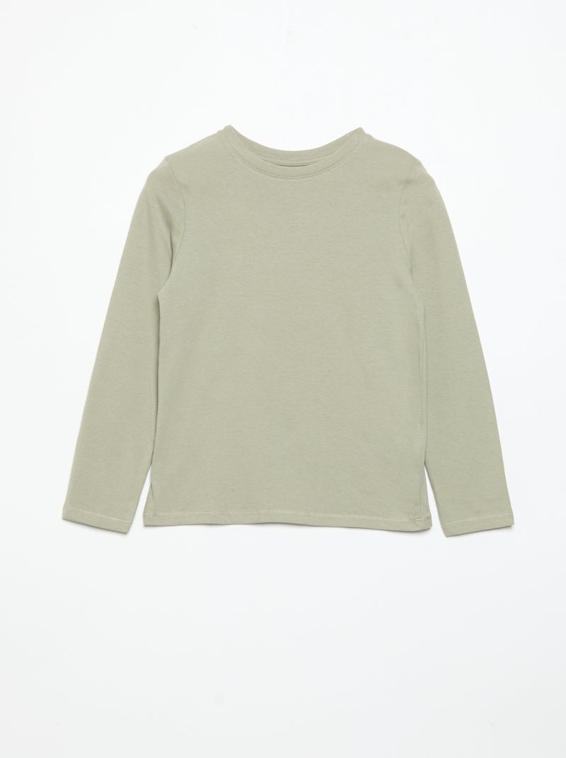 Lot de 3 T-shirts à manches longues Beige - Kiabi