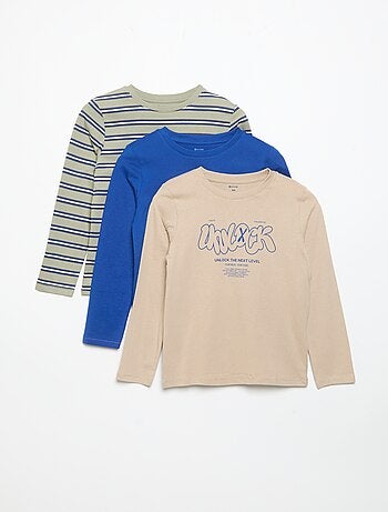 Lot de 3 T-shirts à manches longues