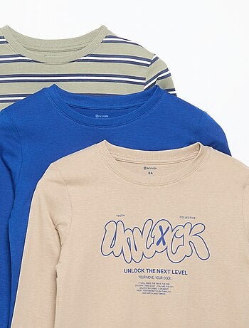 Lot de 3 T-shirts à manches longues