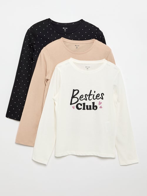 Lot de 3 T-shirts à manches longues - Kiabi