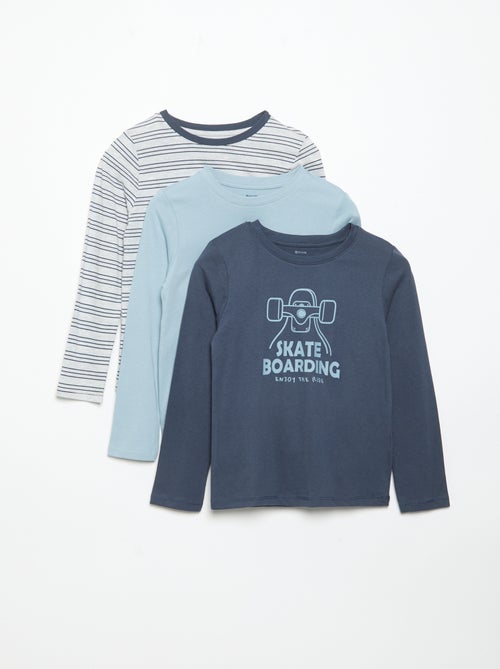 Lot de 3 T-shirts à manches longues - Kiabi Lot de 3 T-shirts à manches longues - Kiabi