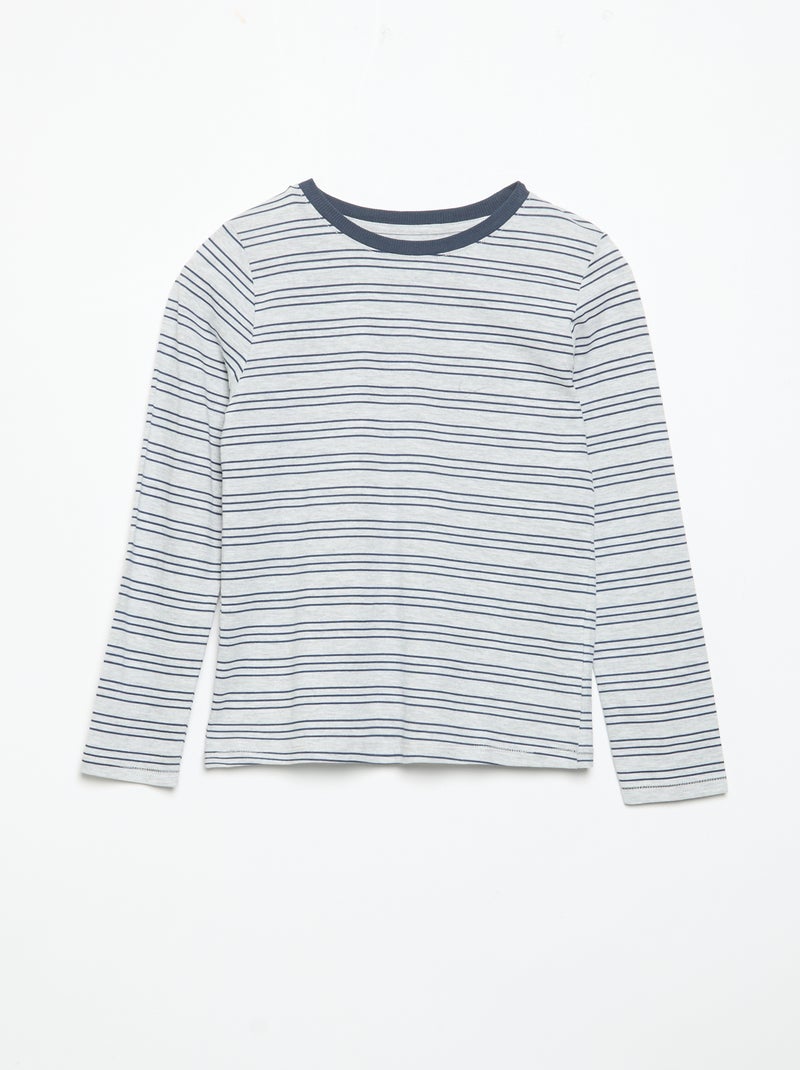 Lot de 3 T-shirts à manches longues Bleu - Kiabi