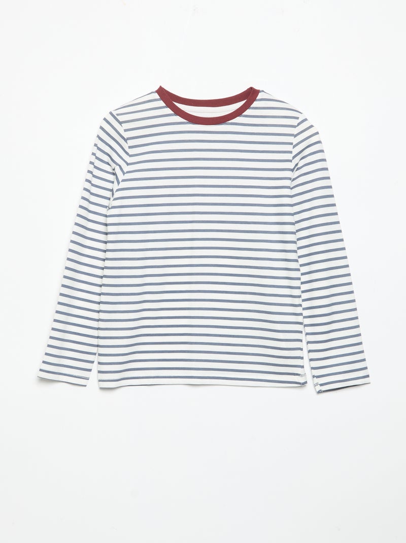 Lot de 3 T-shirts à manches longues Bleu - Kiabi