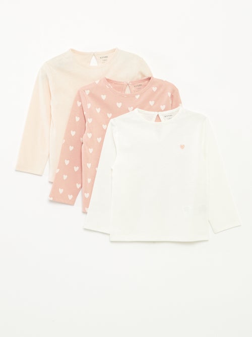 Lot de 3 t-shirts à manches longues - Kiabi