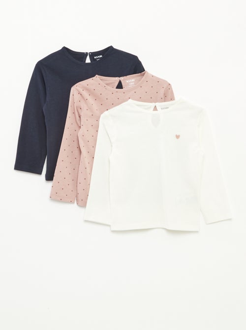 Lot de 3 t-shirts à manches longues - Kiabi