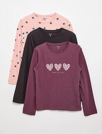 Lot de 3 T-shirts à manches longues