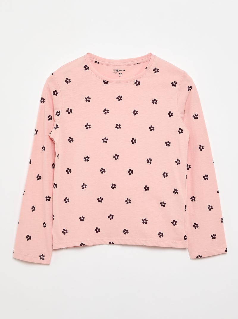 Lot de 3 T-shirts à manches longues Rose - Kiabi
