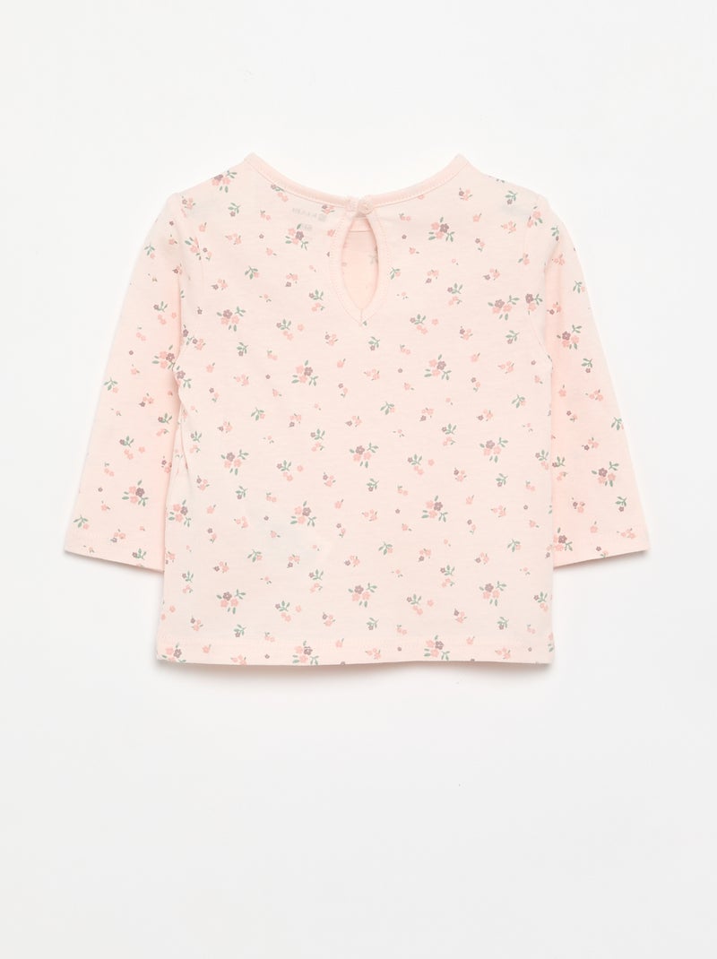Lot de 3 T-shirts à manches longues Rose - Kiabi