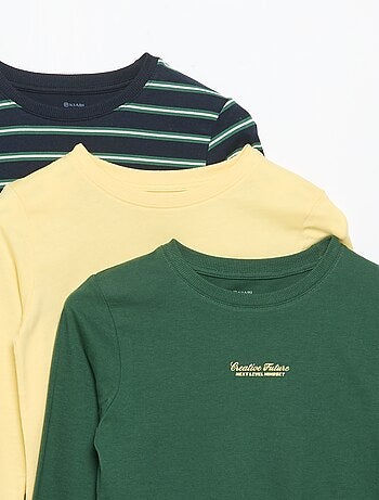Lot de 3 T-shirts à manches longues