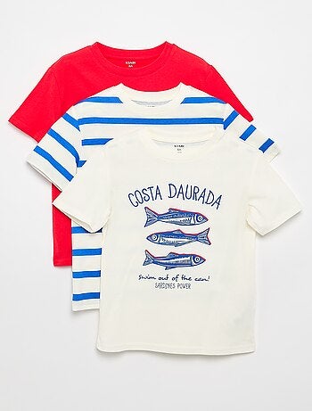 Lot de 3 t-shirts en coton