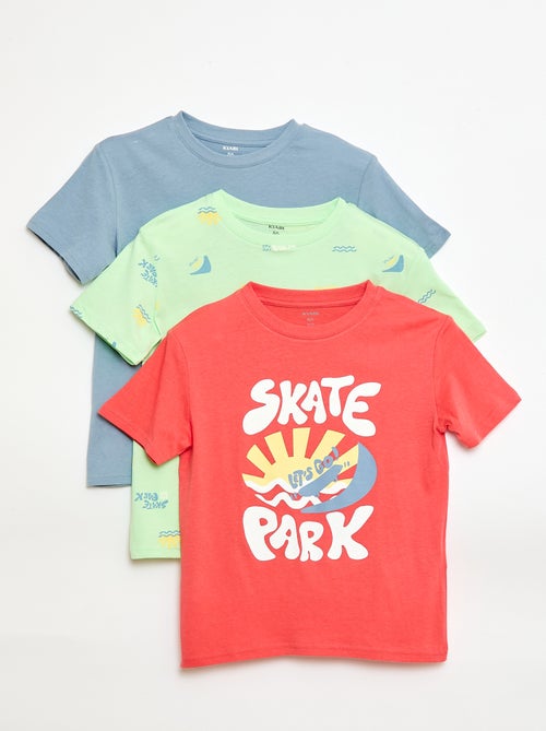 Lot de 3 t-shirts en coton - Kiabi