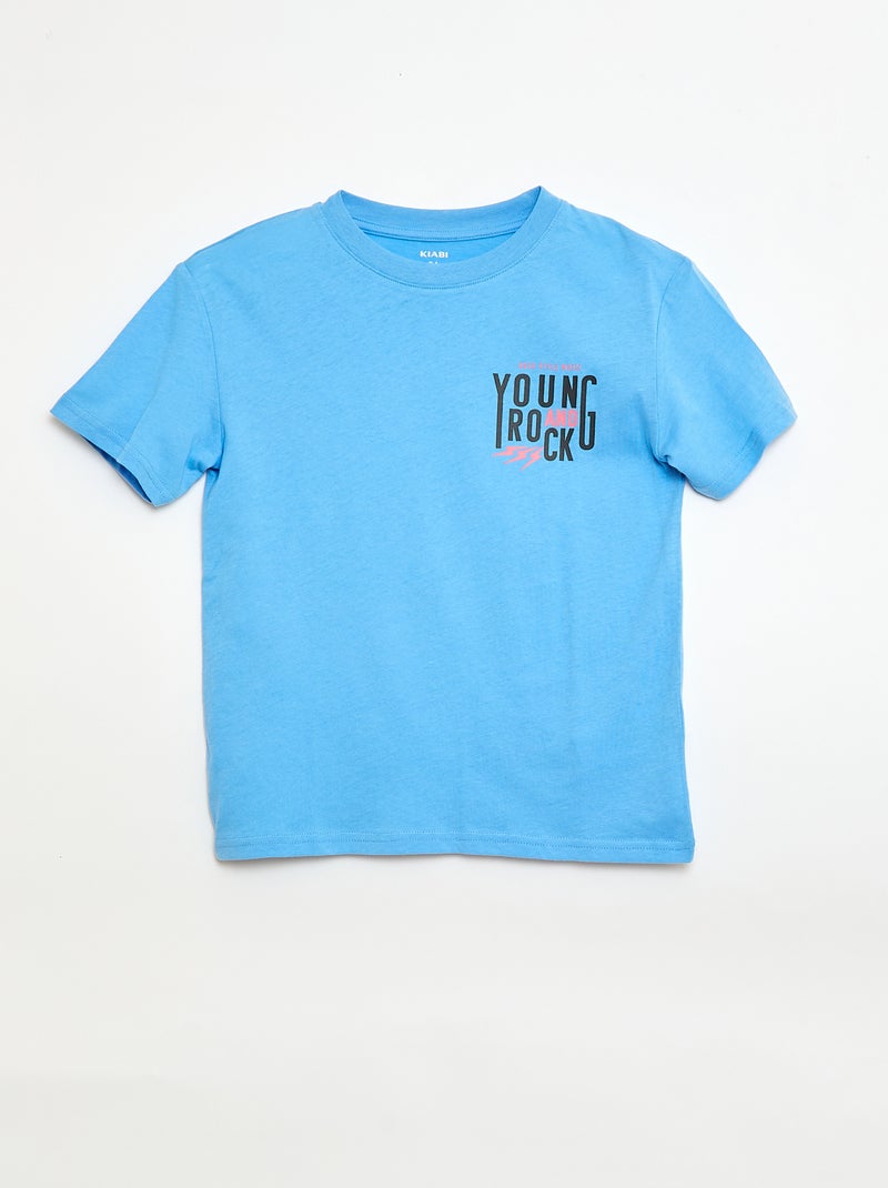 Lot de 3 t-shirts en coton Bleu - Kiabi