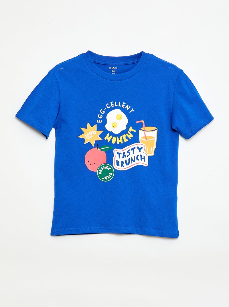 Lot de 3 t-shirts en coton Bleu - Kiabi