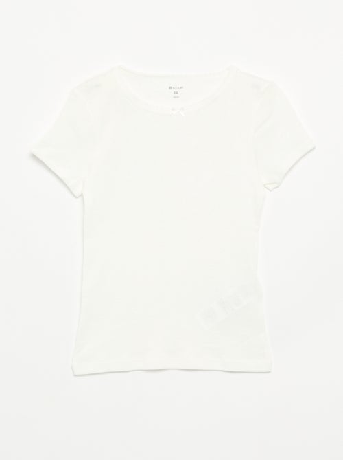 Lot de 3 t-shirts en maille pointelle - Kiabi