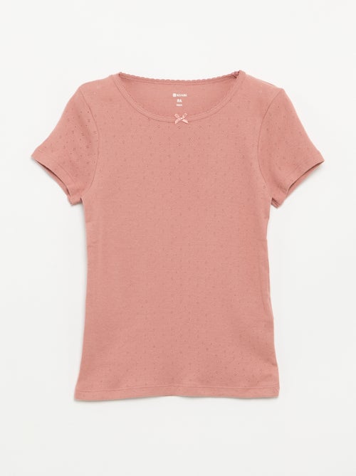 Lot de 3 t-shirts en maille pointelle - Kiabi