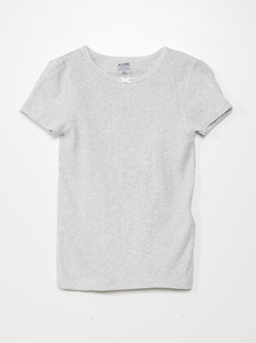 Lot de 3 t-shirts en maille pointelle - Kiabi
